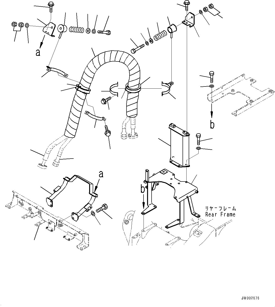 Hose, Flange Type(Hydraulic Oil Piping,Hoist Valve to Hoist Cylinder) (07089-01223) KOMATSU