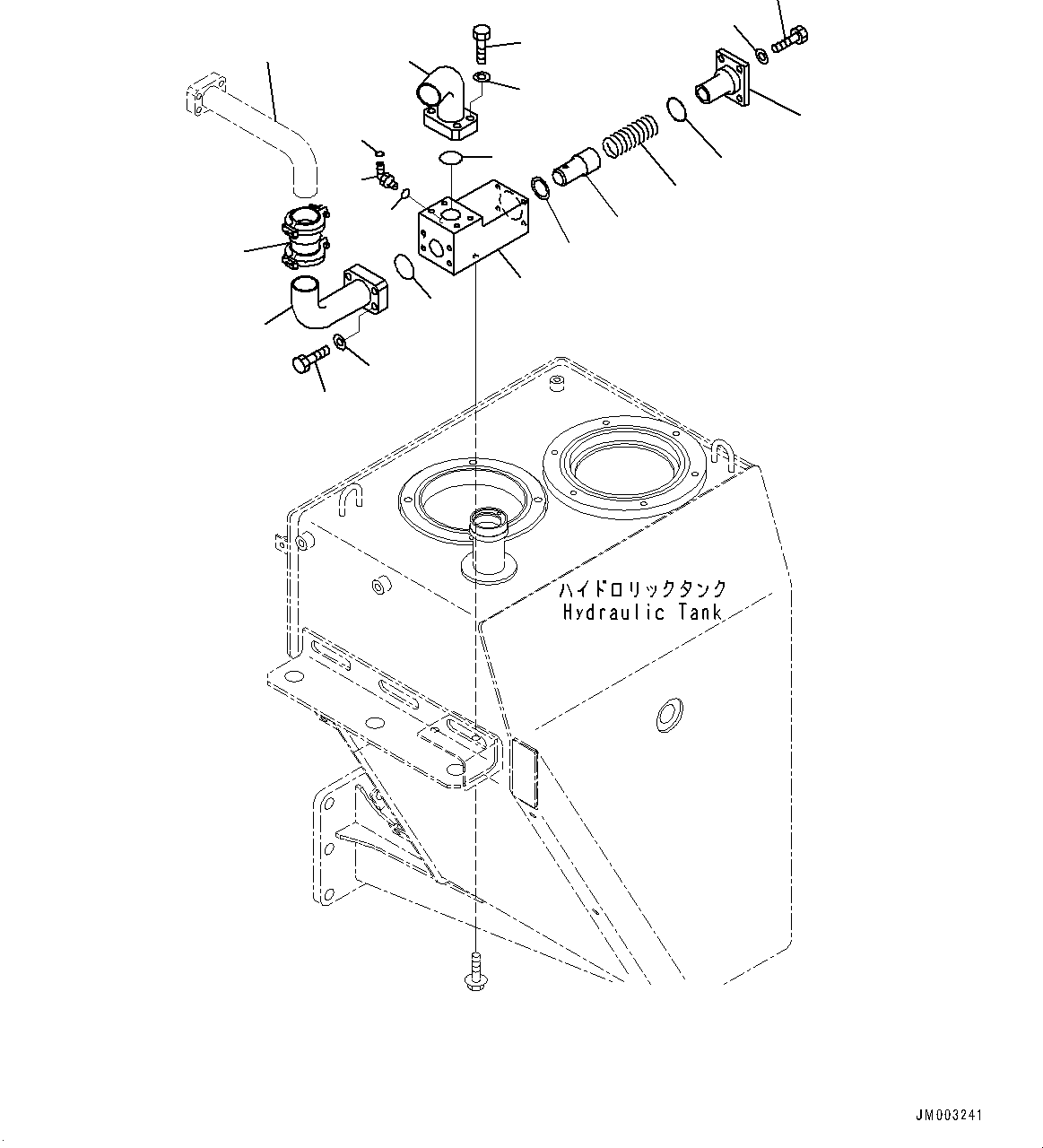 Tube(Hydraulic Oil Piping,Flow Amplifier Valve to Hoist Valve) (56D-61-11572) KOMATSU