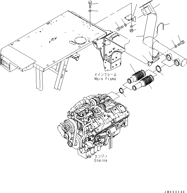 Трубка прав. AHXC2291 KOMATSU