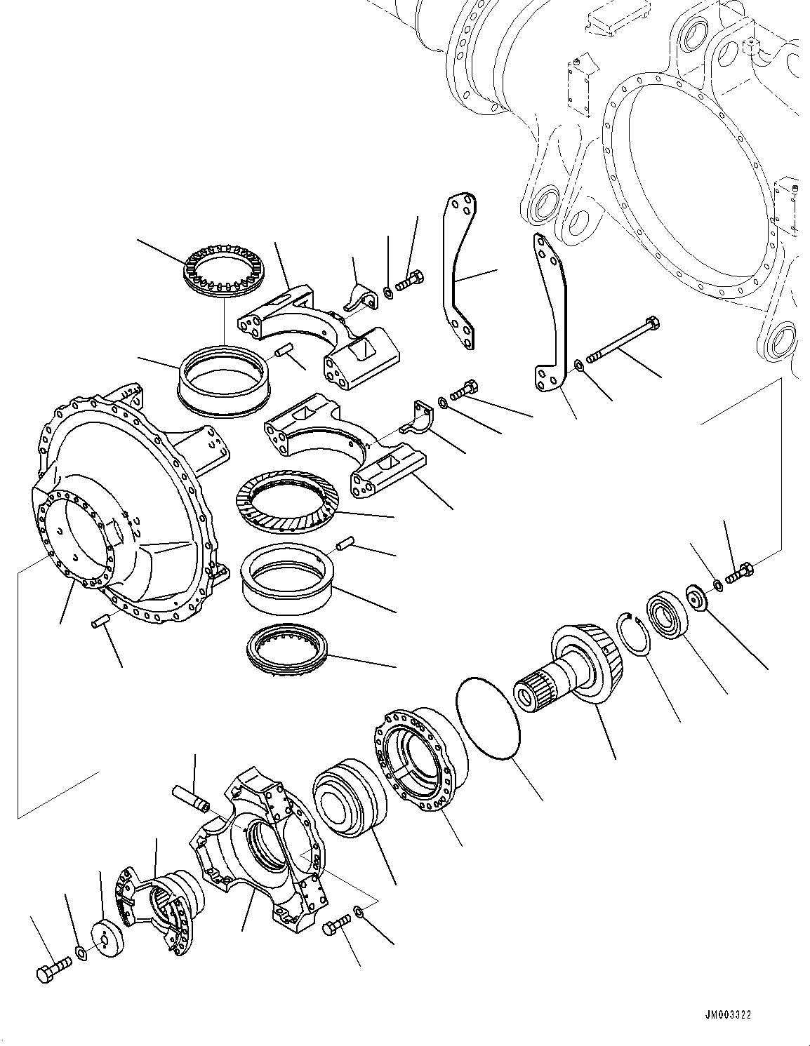 Axle Assembly, Rear 562-22-30006 KOMATSU