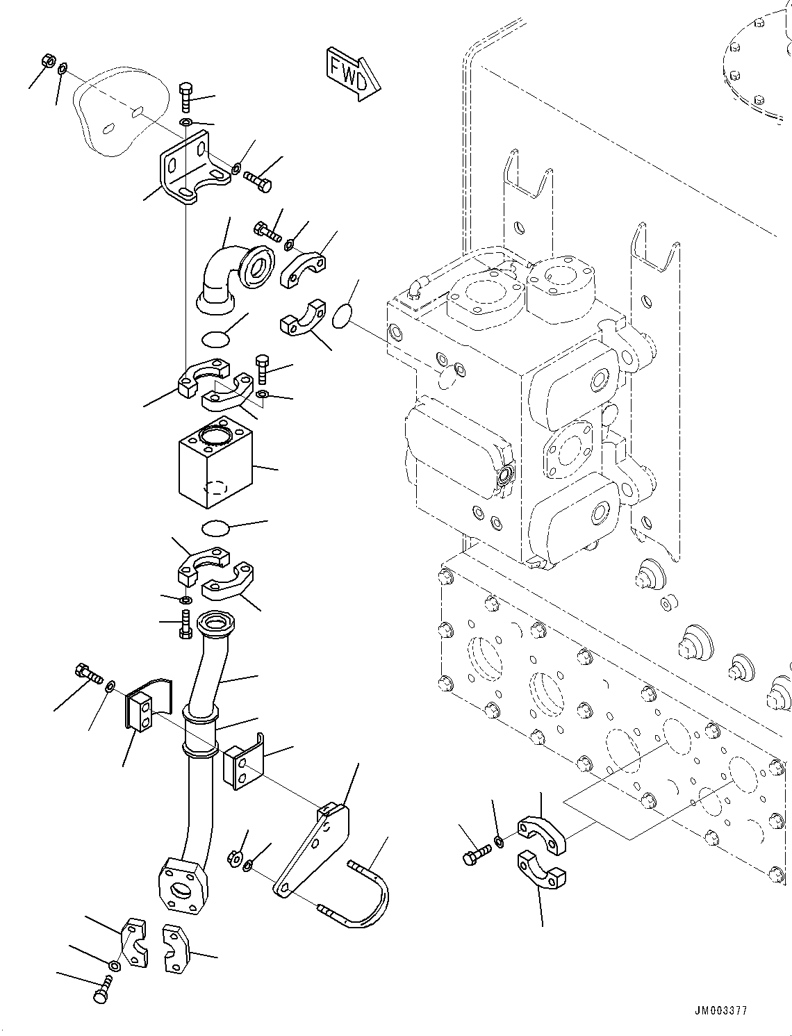 Фланец разъёмный AHLA0232 KOMATSU