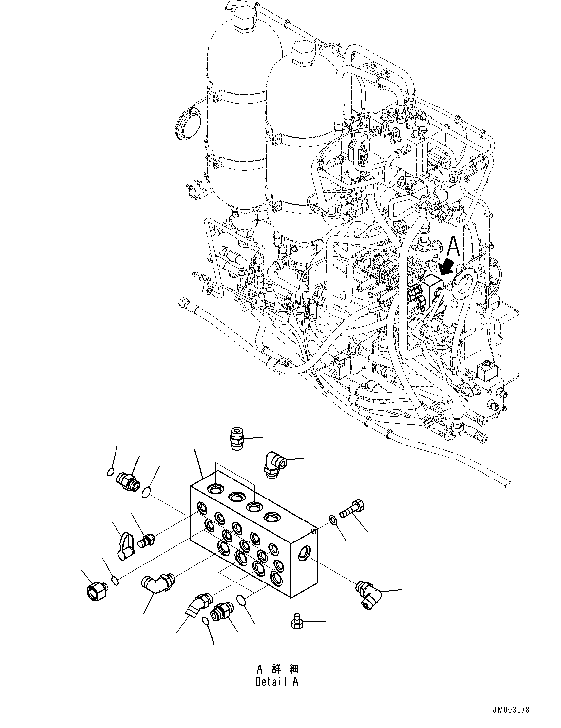 Распределительный коллектор AHEM4928 KOMATSU