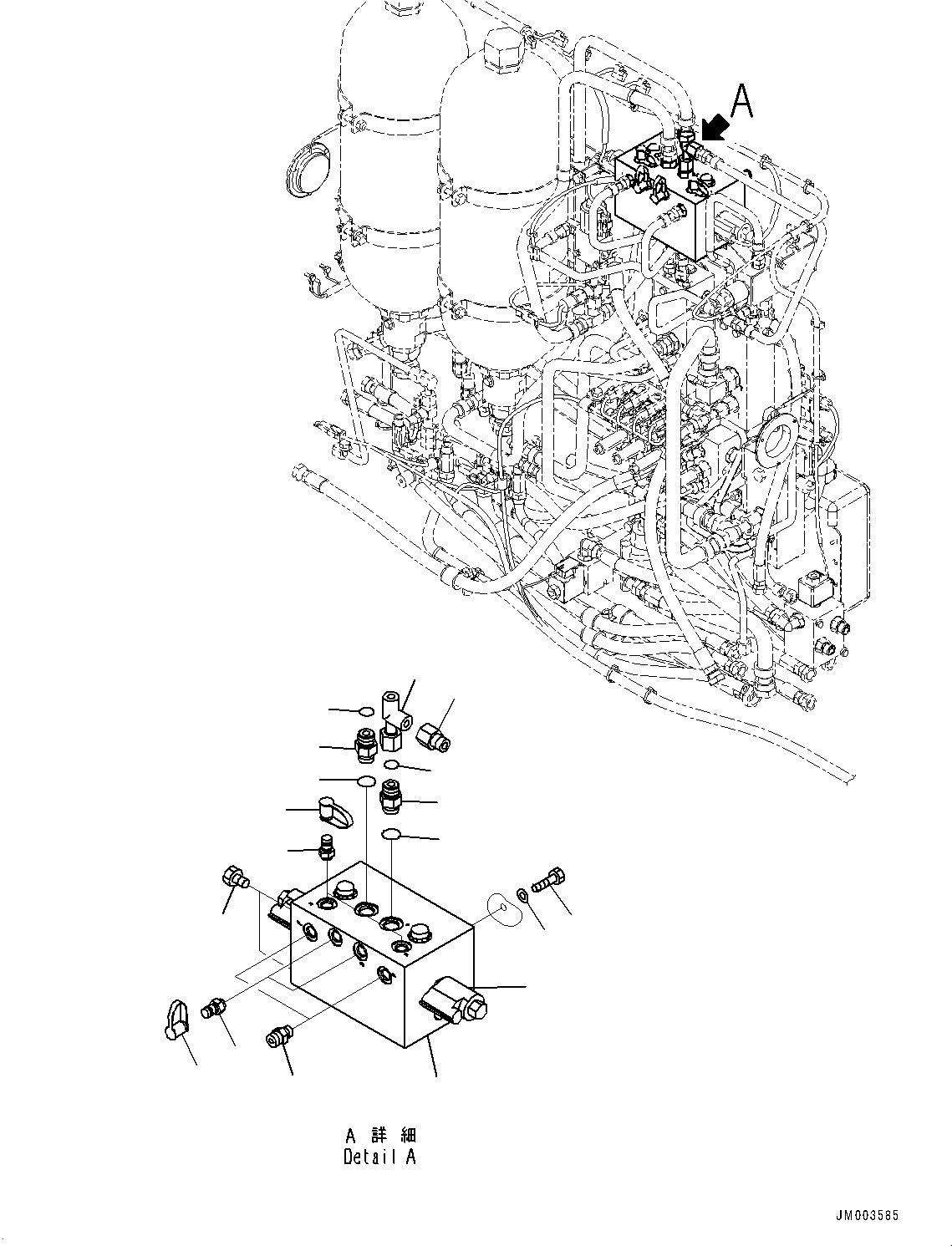 Manifold Assembly AHPC2756 KOMATSU