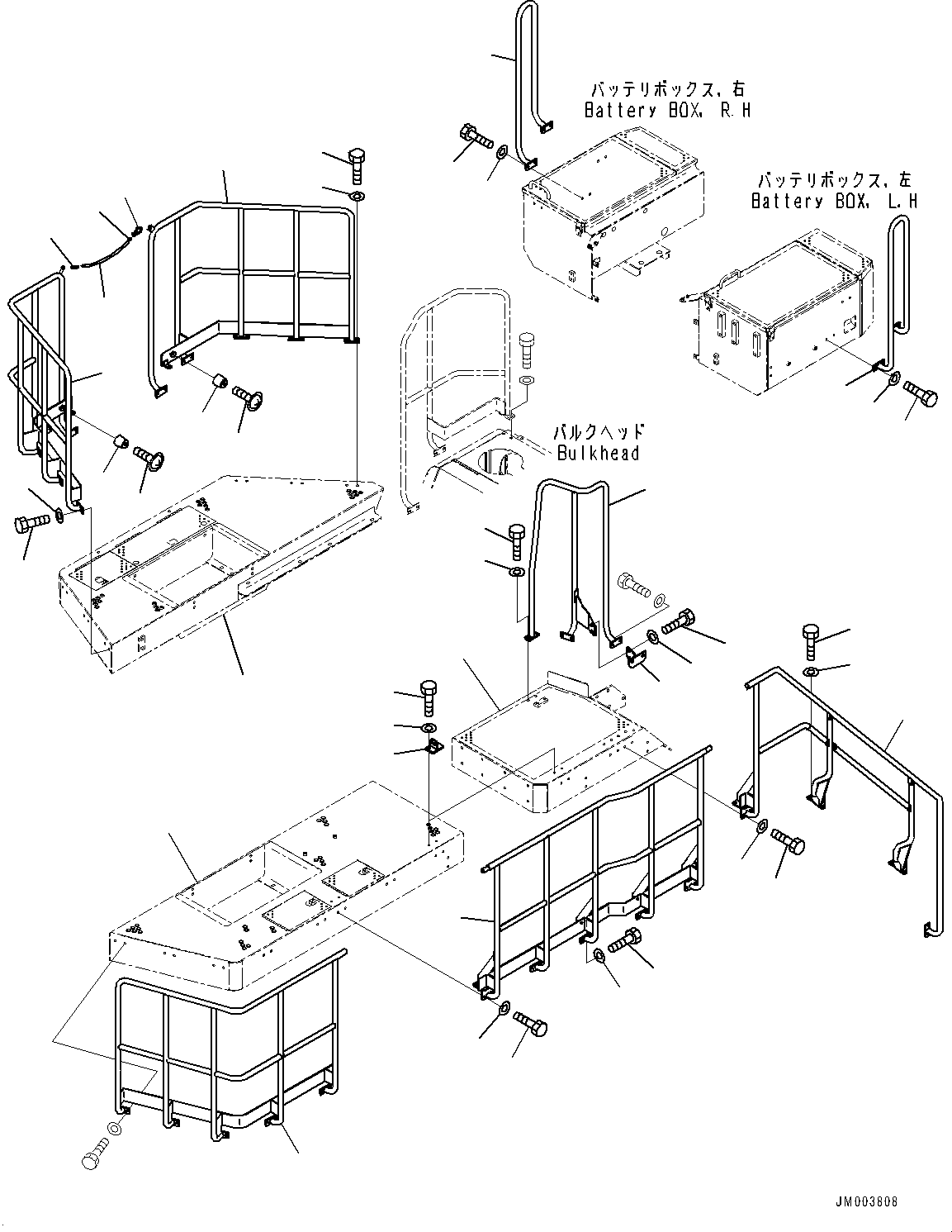 Handrail, L.H. 427-54-29261 KOMATSU