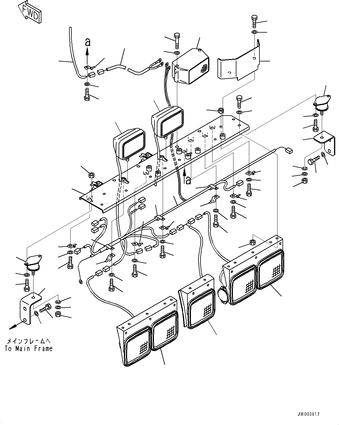 Lamp Assembly, Working, Machine Model 566-06-84603 KOMATSU