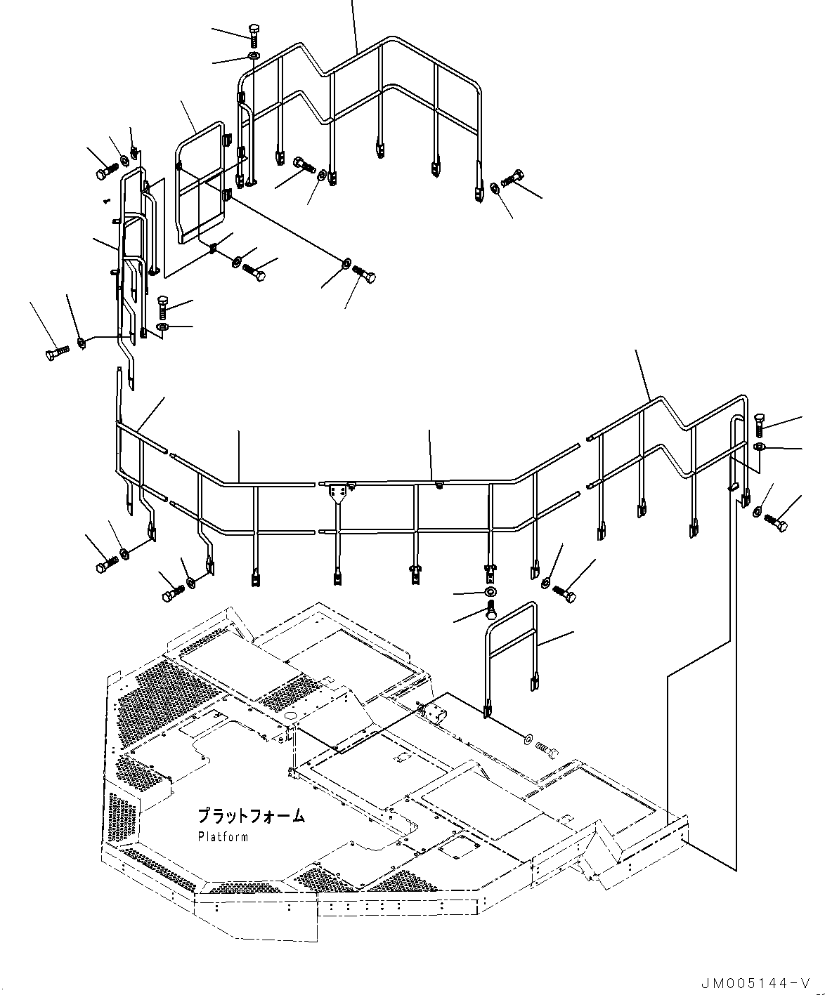 Handrail, R.H. 42C-54-27640 KOMATSU