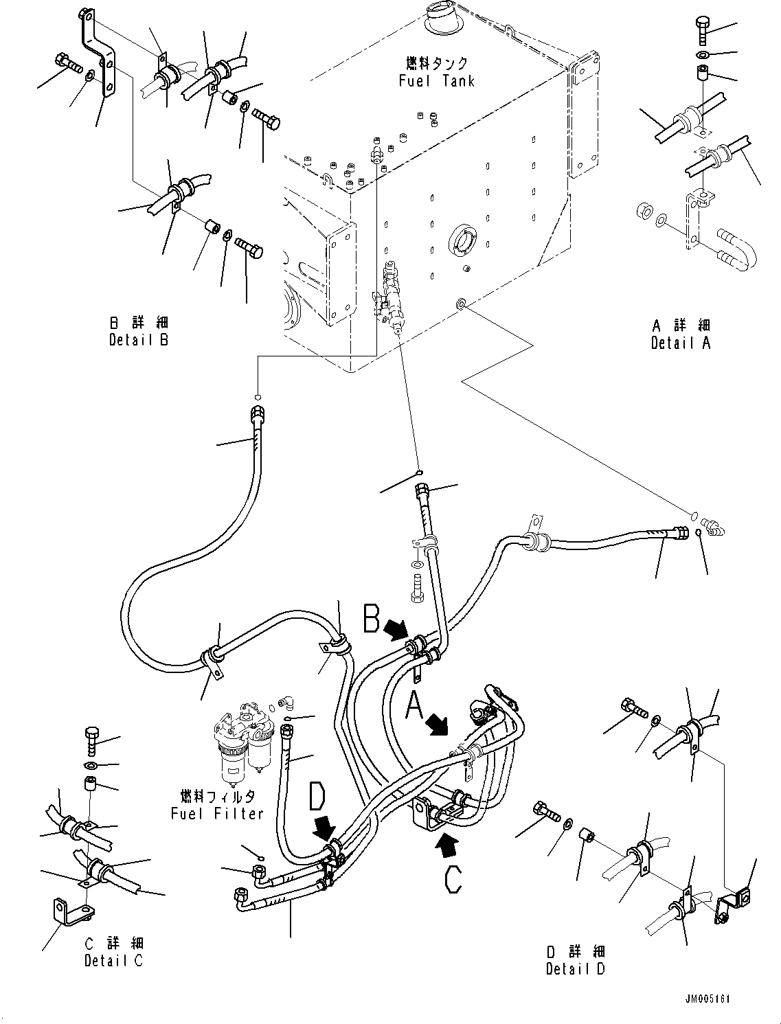 Шланг с торцевым уплотнением 02762-00641 KOMATSU