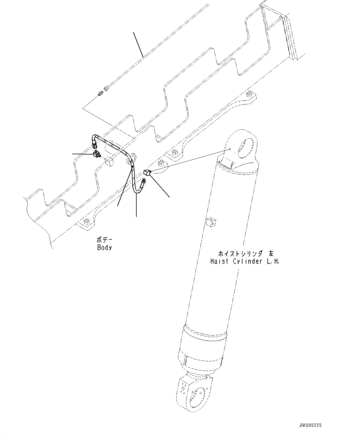 Tube(Lubrication Piping,Rear) (569-95-84661) KOMATSU