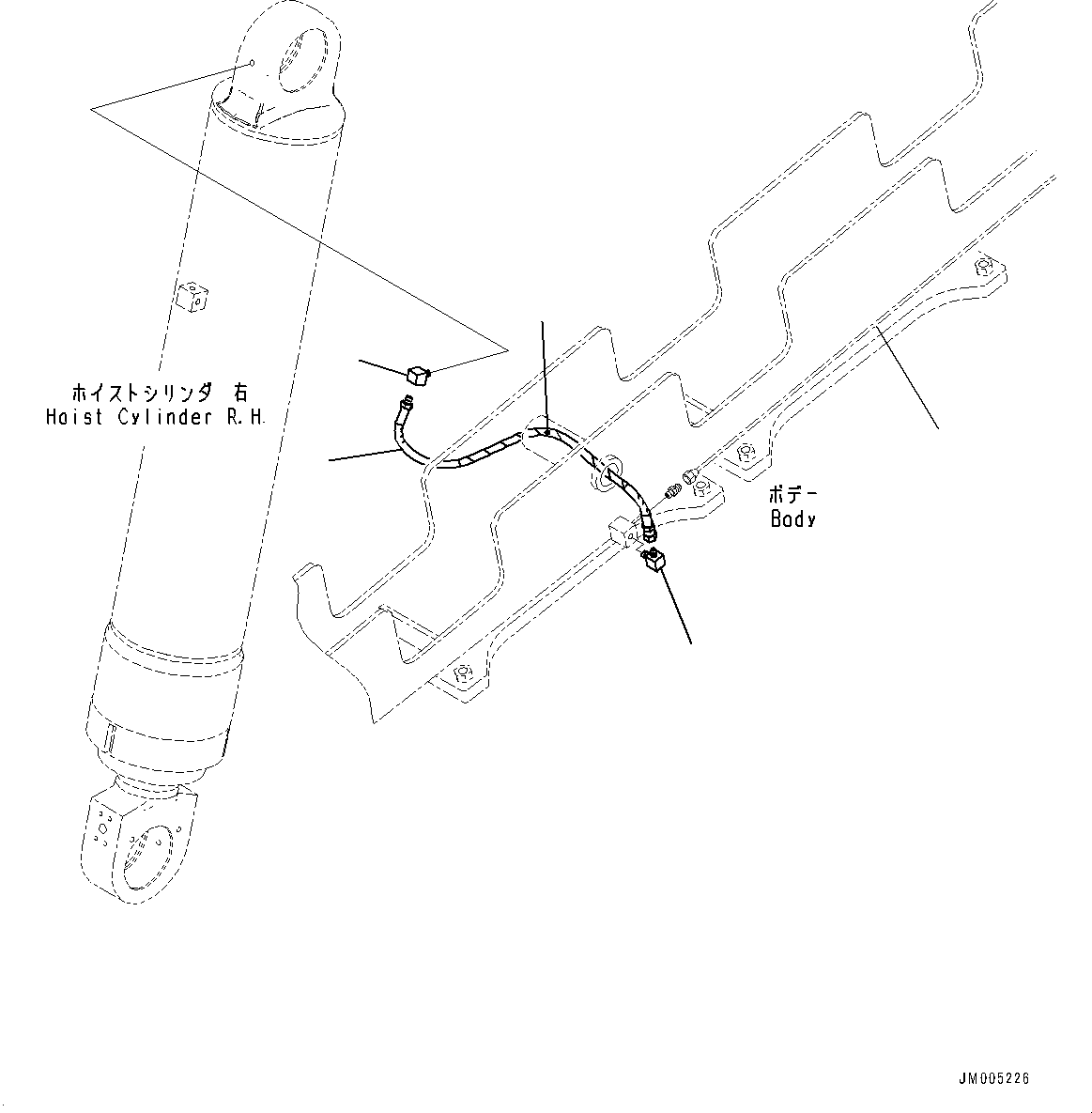 Tube(Lubrication Piping,Rear) (569-95-84651) KOMATSU