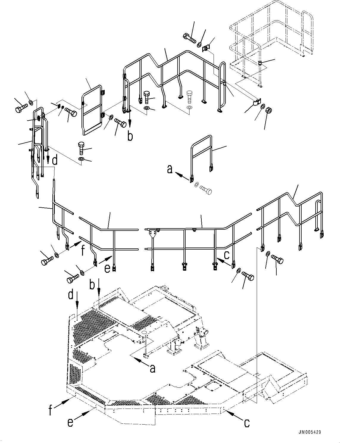 Handrail, R.H. 42C-54-25790 KOMATSU