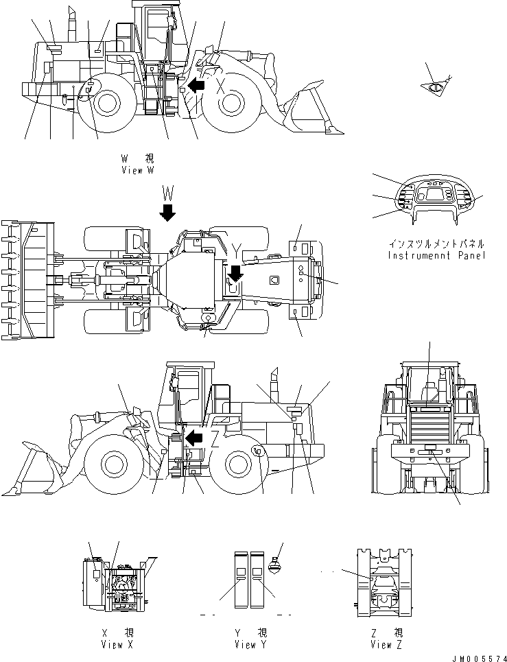 Предупреждающая табличка 425-V08-2170 KOMATSU