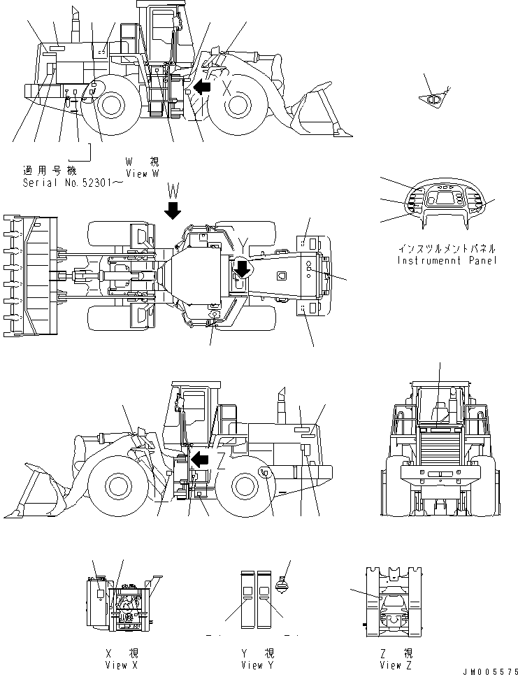 Табличка смазки 425-V02-2151 KOMATSU