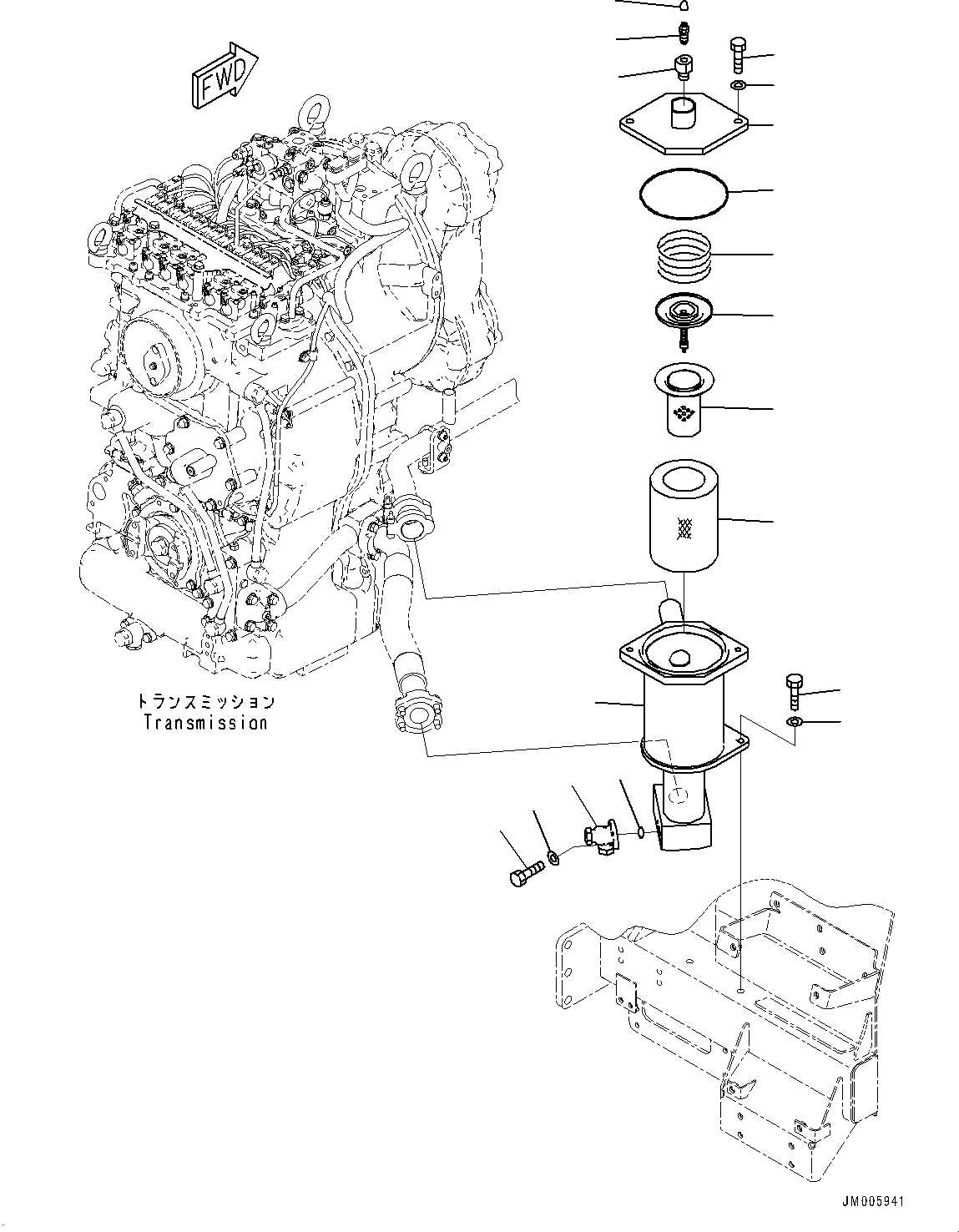 Корпус фильтра 56D-61-52380 KOMATSU