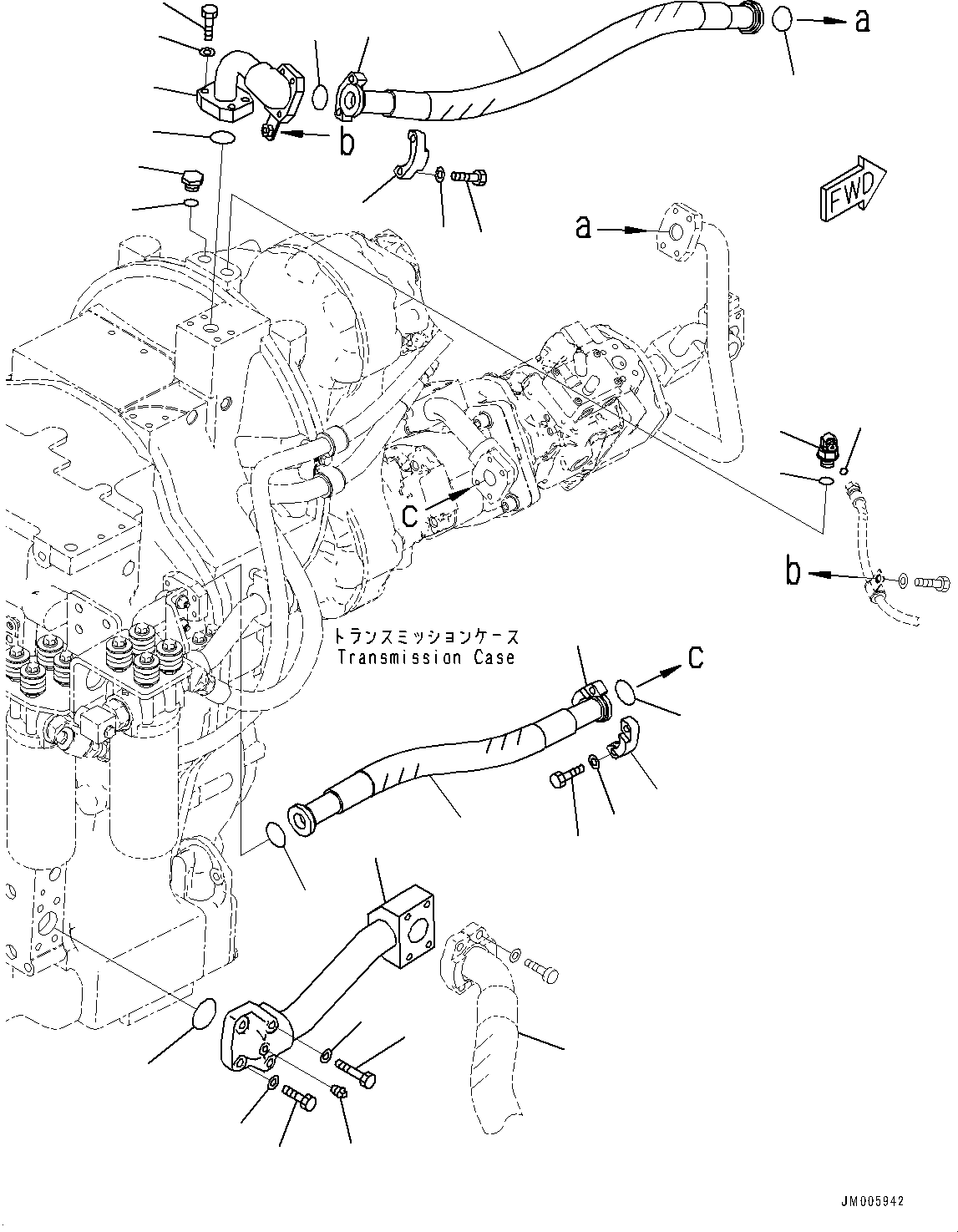 Hose, Flange Type(Front Brake Oil Cooling Piping,Filter Piping) (07297-02007) KOMATSU