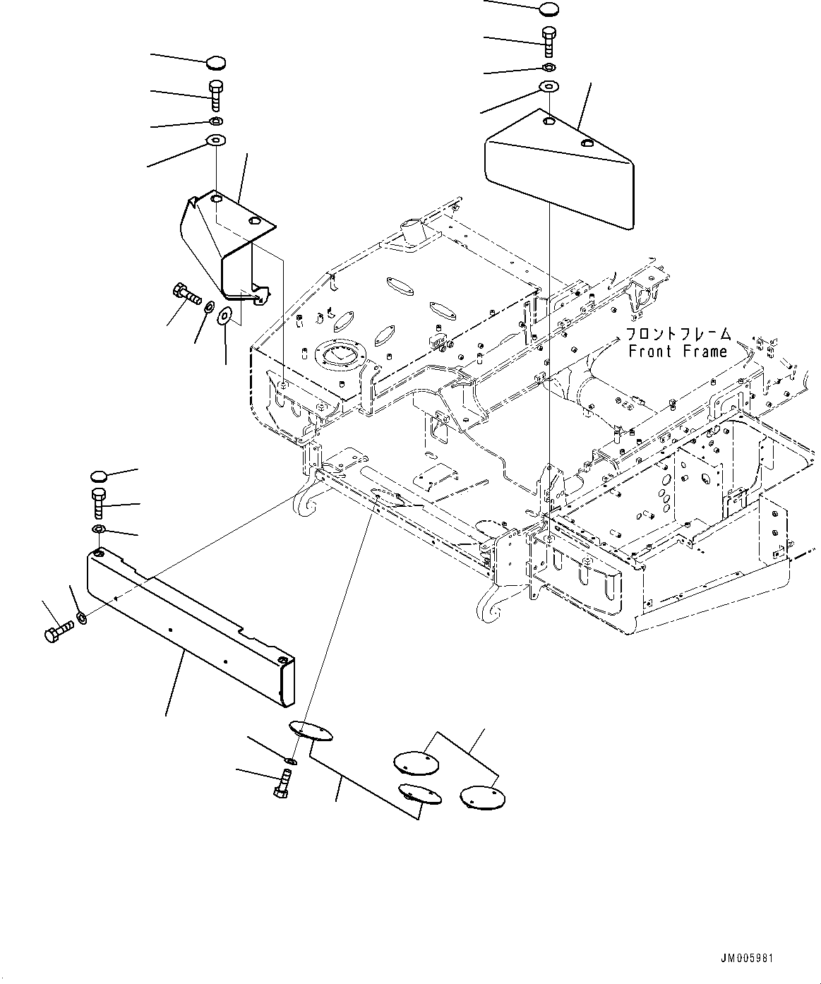 Bumper, R.H. 56B-98-3A630 KOMATSU