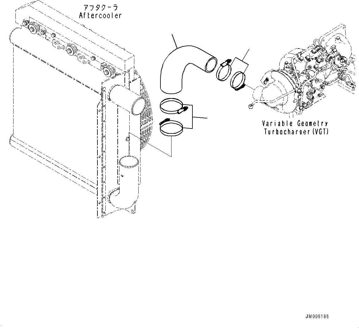 Шланг 56B-02-52111 KOMATSU