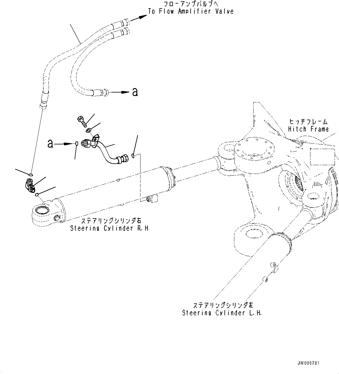 Hose, Face Seal Type(Brake Piping,Valve Piping) (02765-00608) KOMATSU