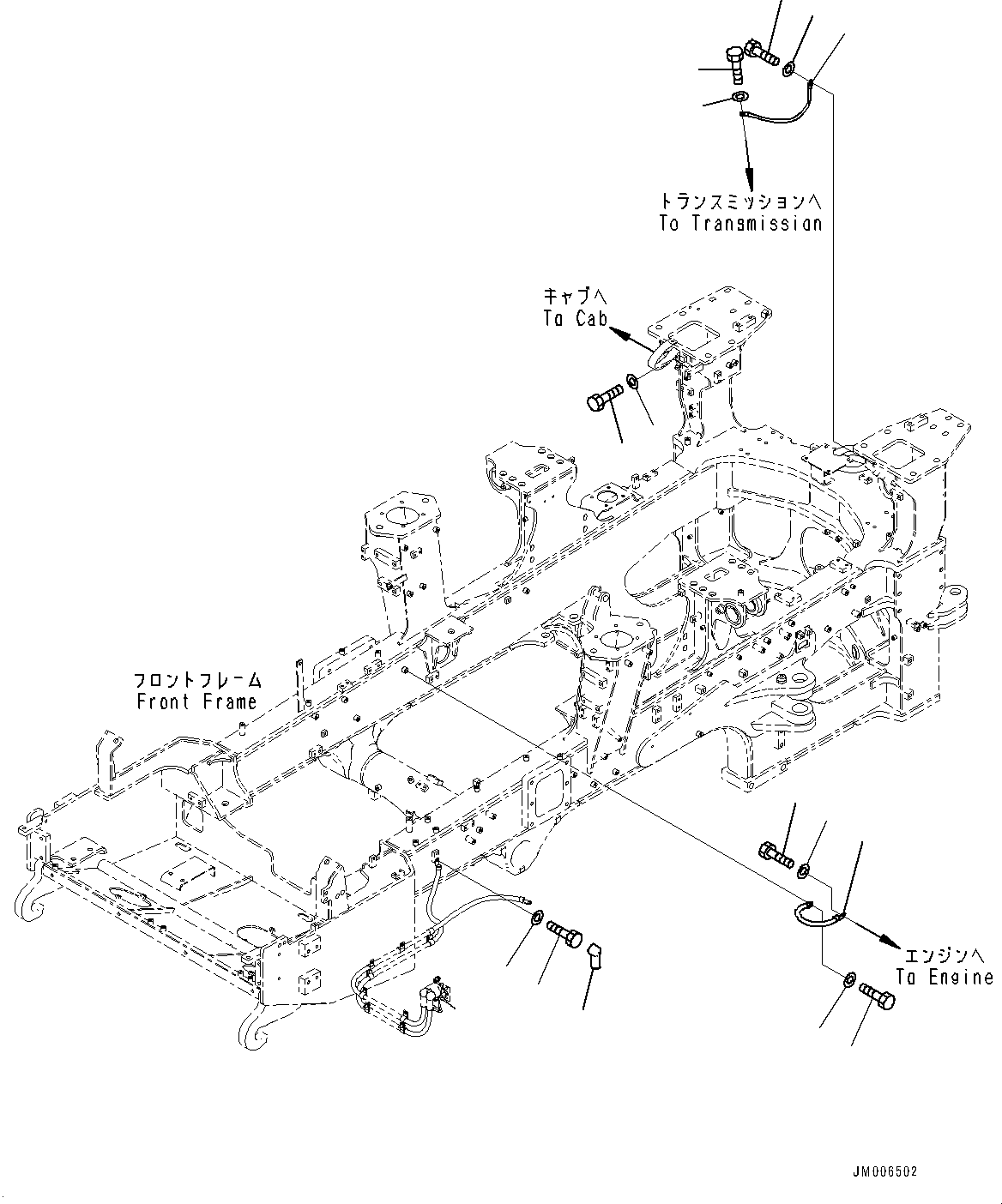 Провод массы 08028-48045 KOMATSU