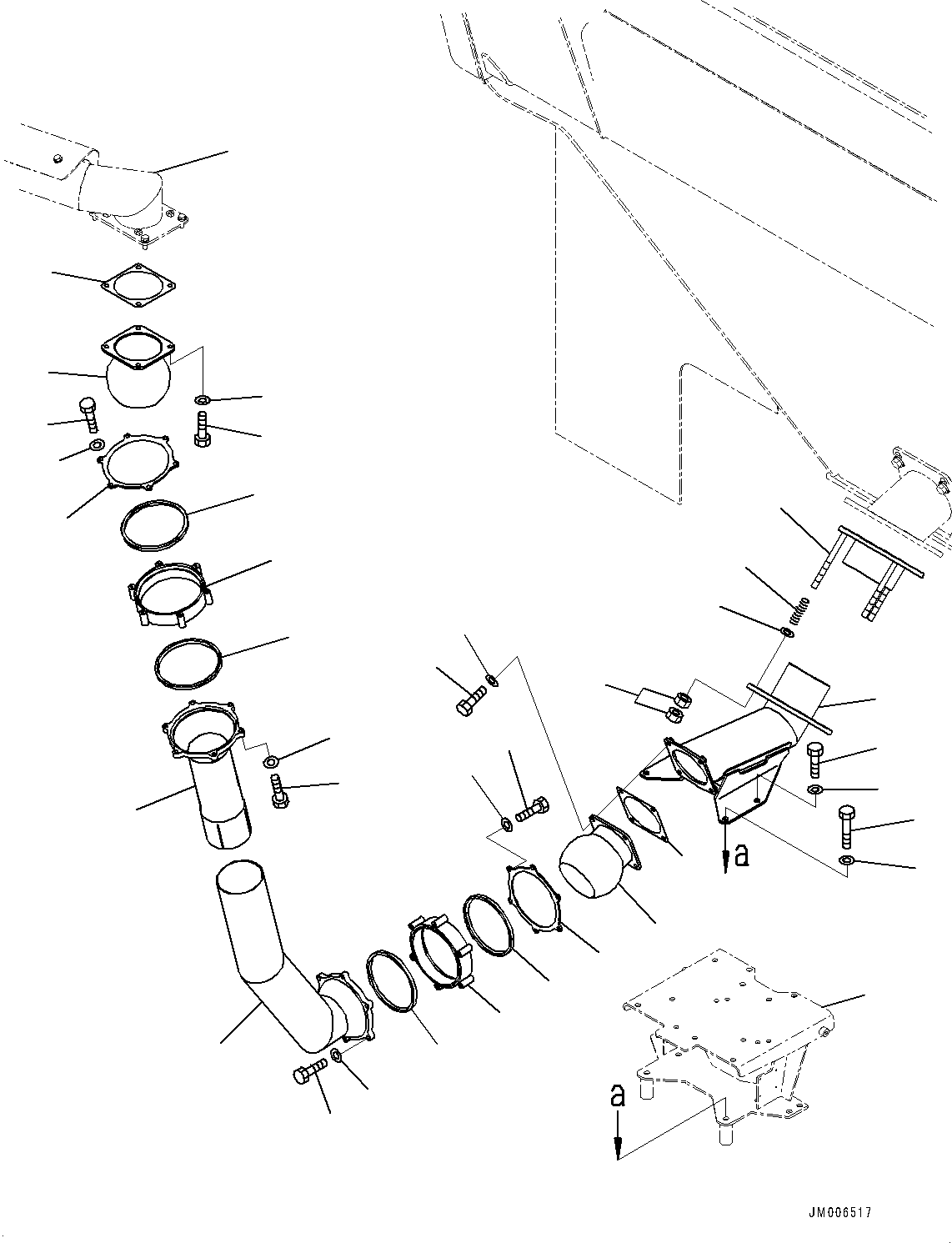 Tube(Exhaust Piping,With Body Heating) (56D-02-31221) KOMATSU