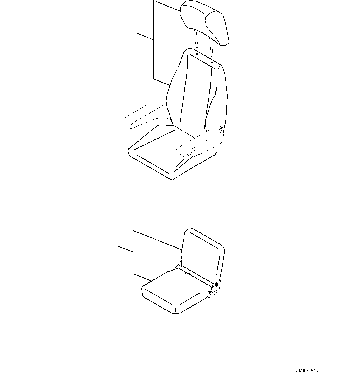 Seat Cover, Operator's Seat 561-57-8A910 KOMATSU