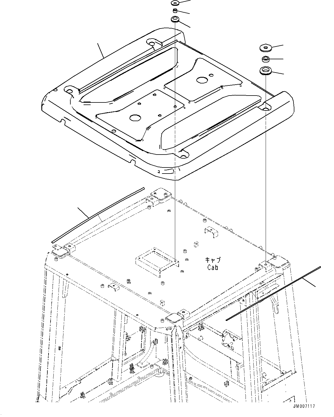 Cover, Roof 426-926-5990 KOMATSU