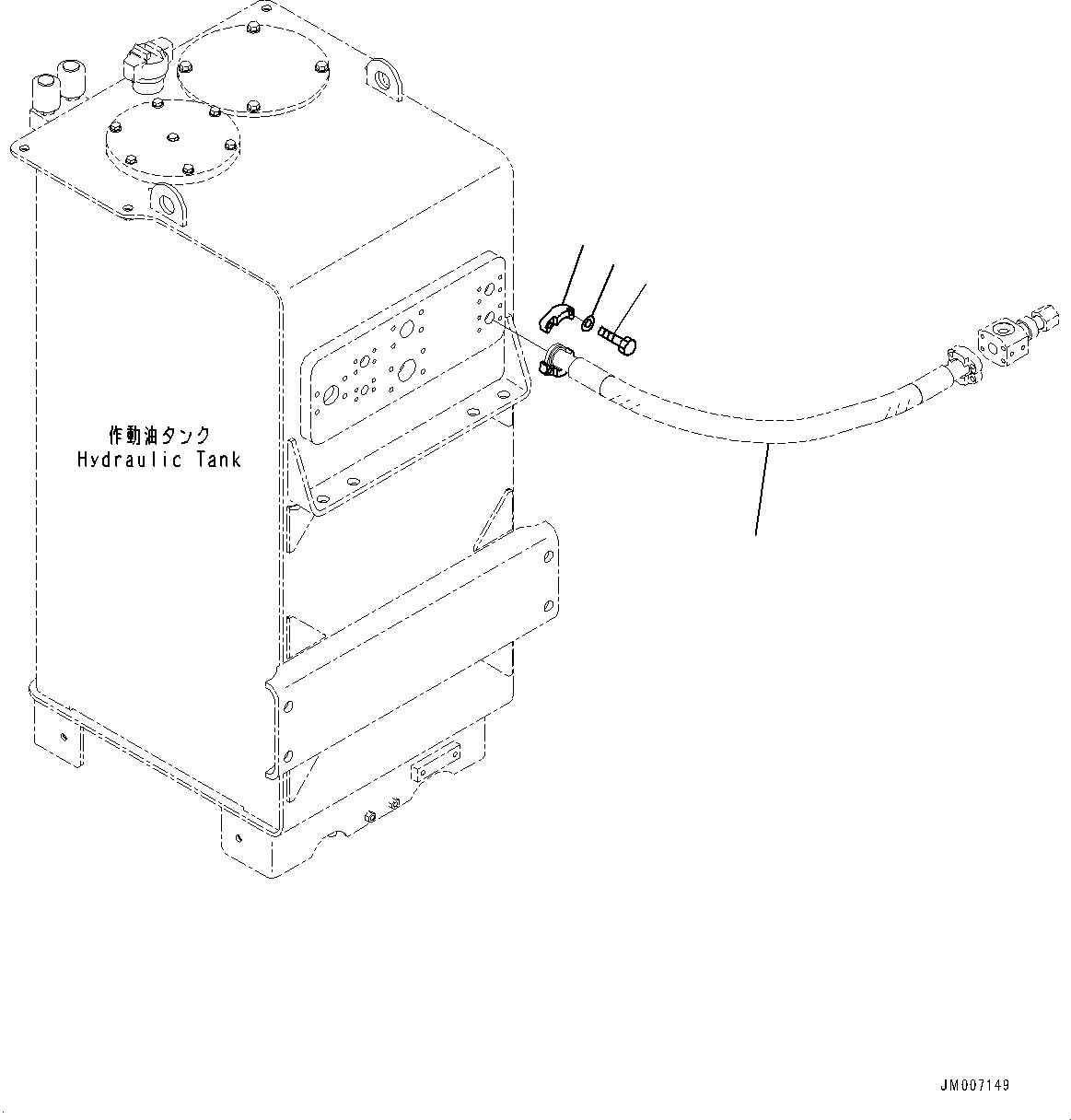 Hose(Torque Converter and Transmission,Pump Drain Piping) (426-62-64420) KOMATSU