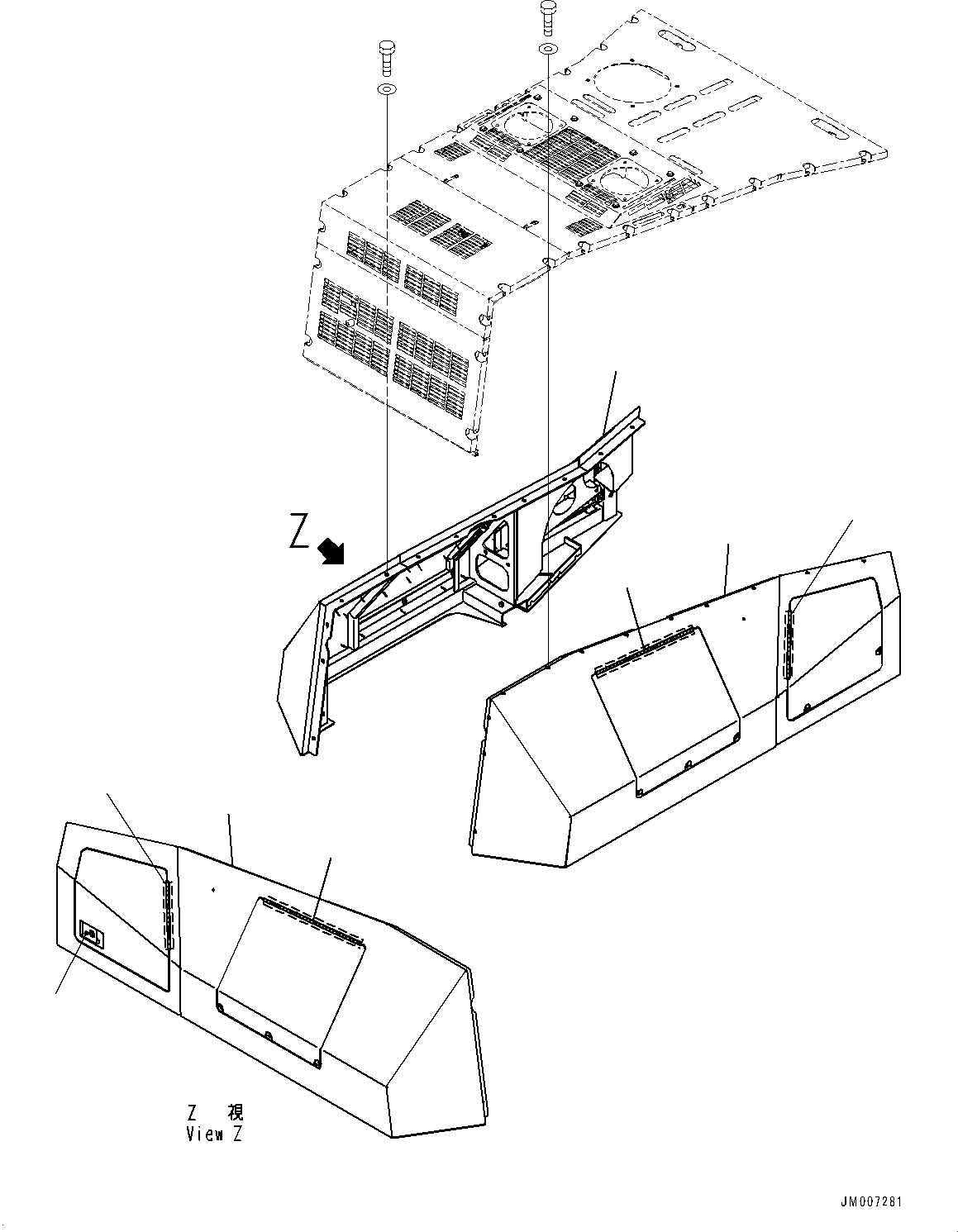 Hood, Side,L.H. 426-54-61512 KOMATSU