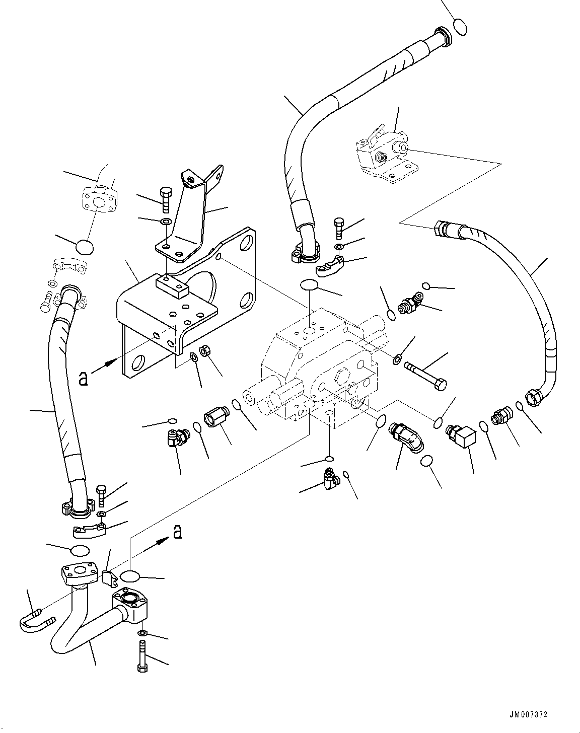 Block(Steering Oil Piping,Return Piping, Block) (425-62-41350) KOMATSU