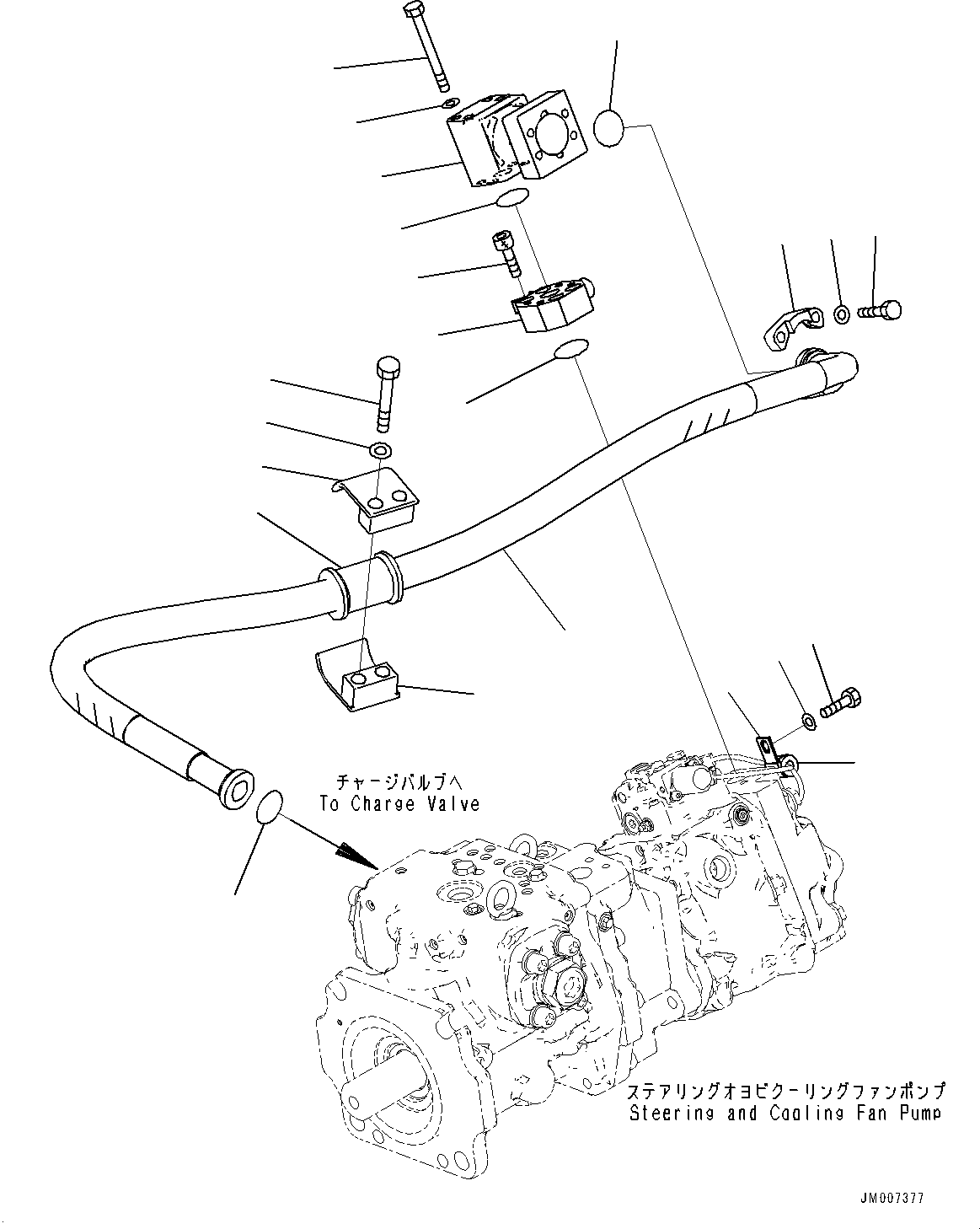 Шланг фланцевого типа 07088-01016 KOMATSU