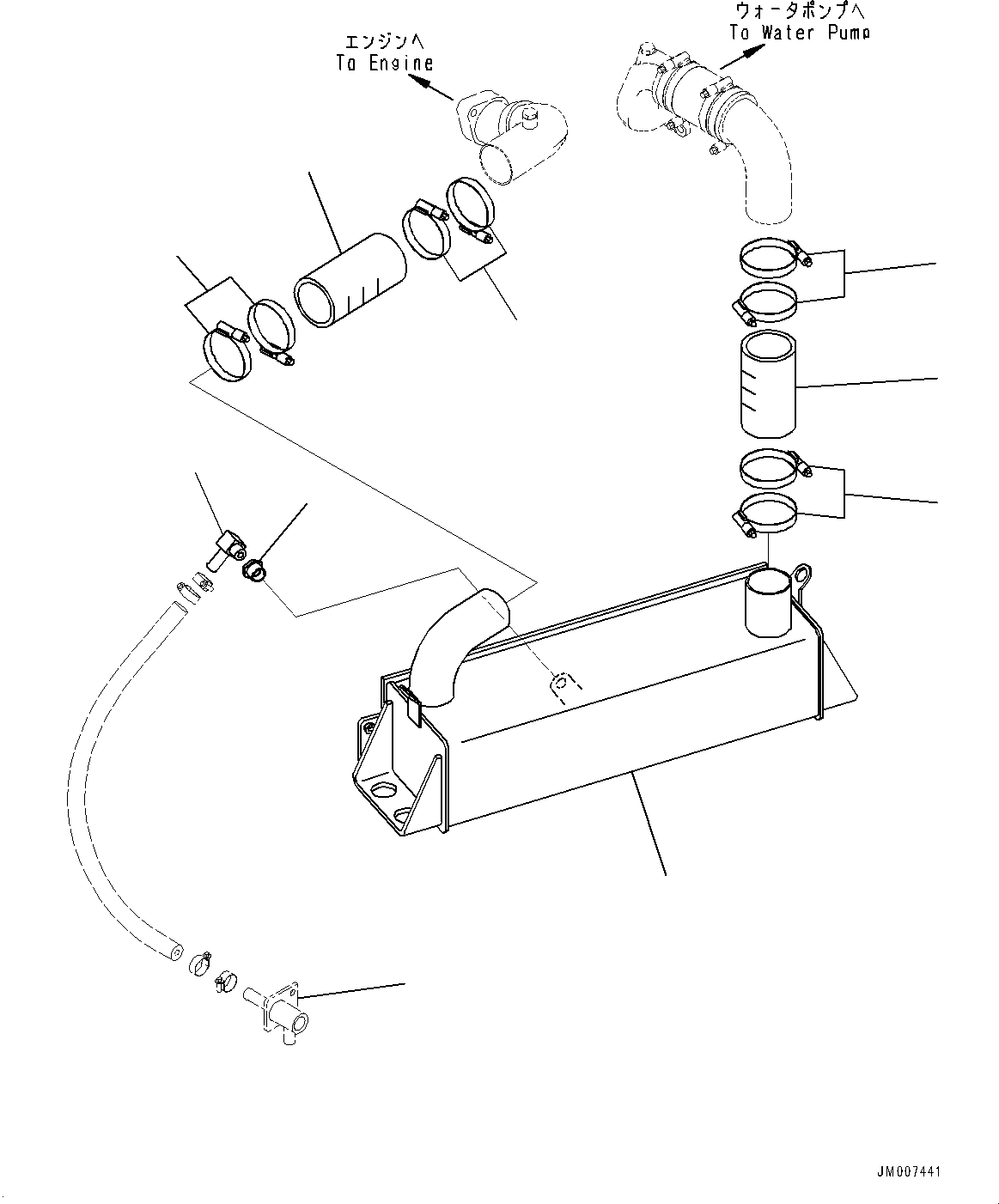 Tube(Torque Converter and Transmission Oil Cooler Piping,Hose Clamp) (418-01-21110) KOMATSU