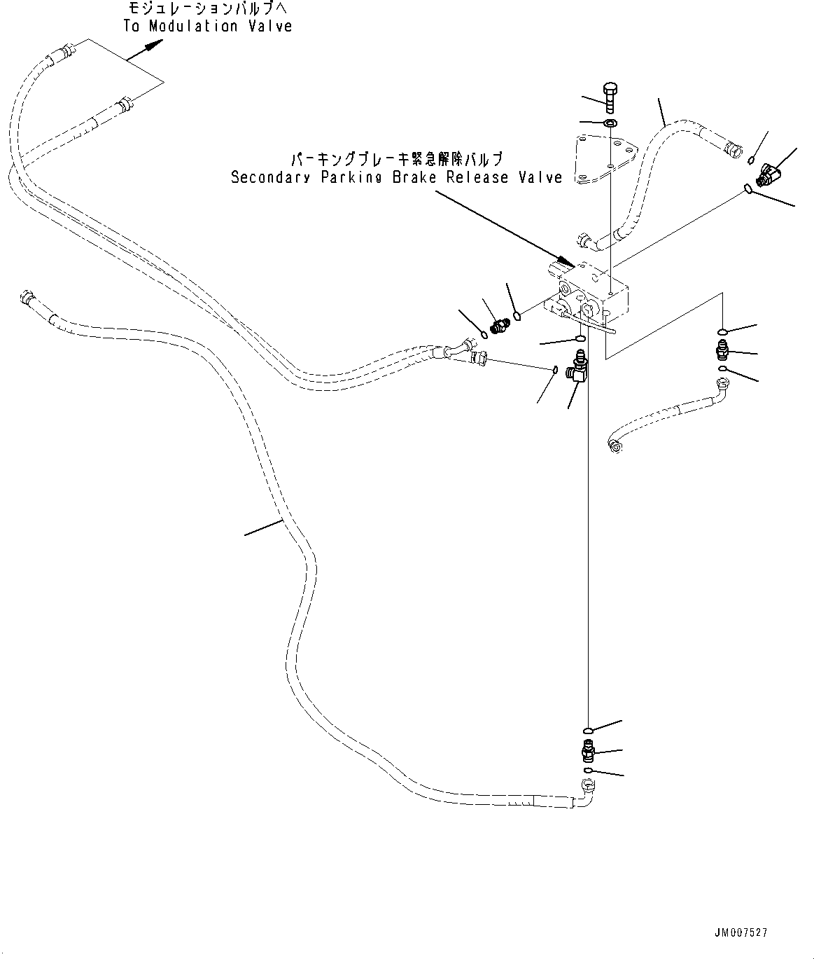 Hose, Face Seal Type(Torque Converter and Transmission,Parking Brake Piping) (02755-003A5) KOMATSU