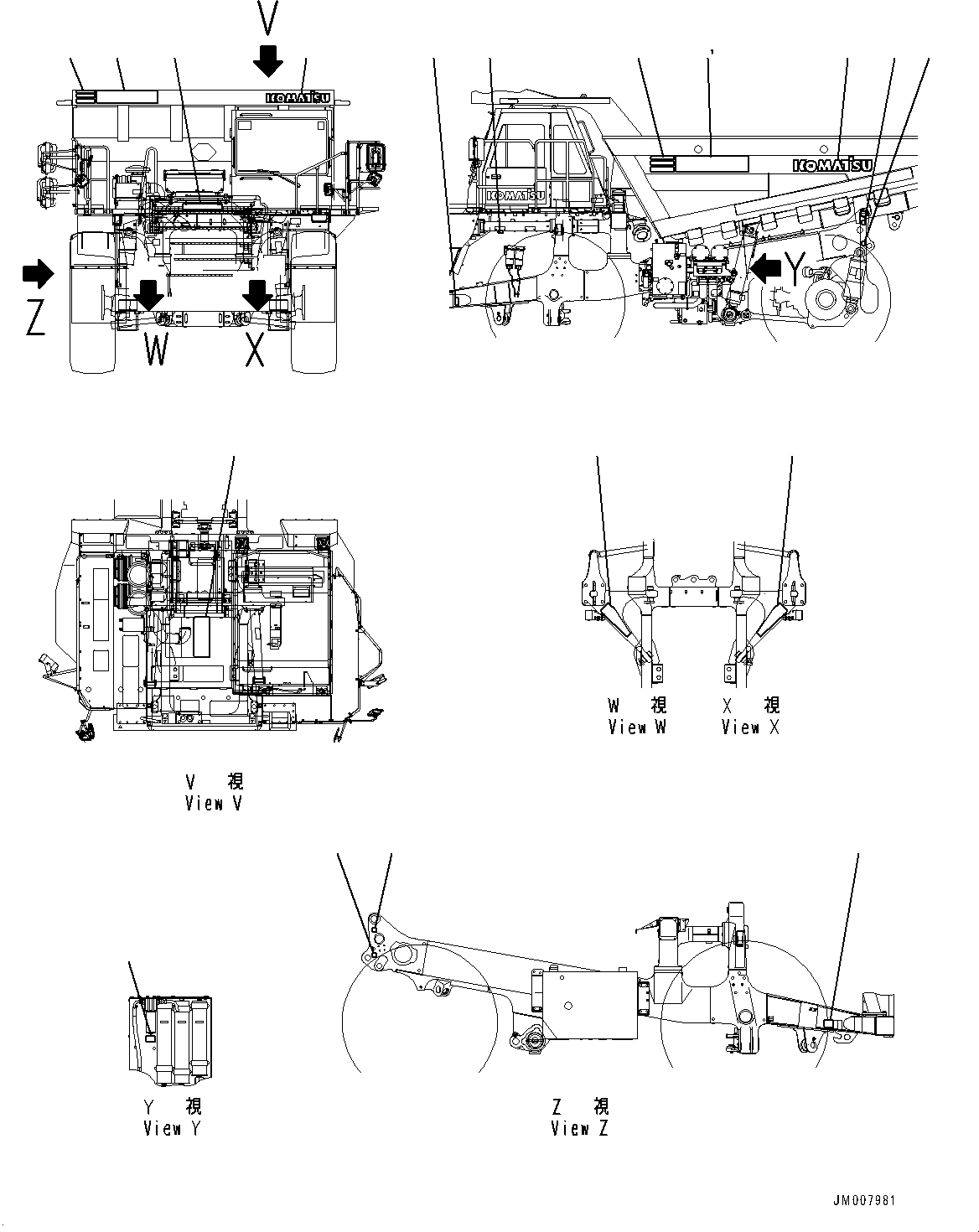 Табличка модели машины 569-93-8D340 KOMATSU
