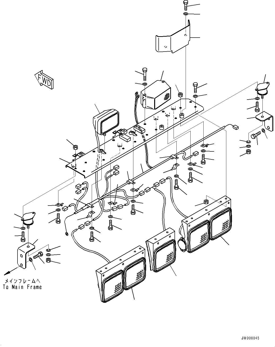Lamp Assembly, Working, Machine Model 566-06-84503 KOMATSU