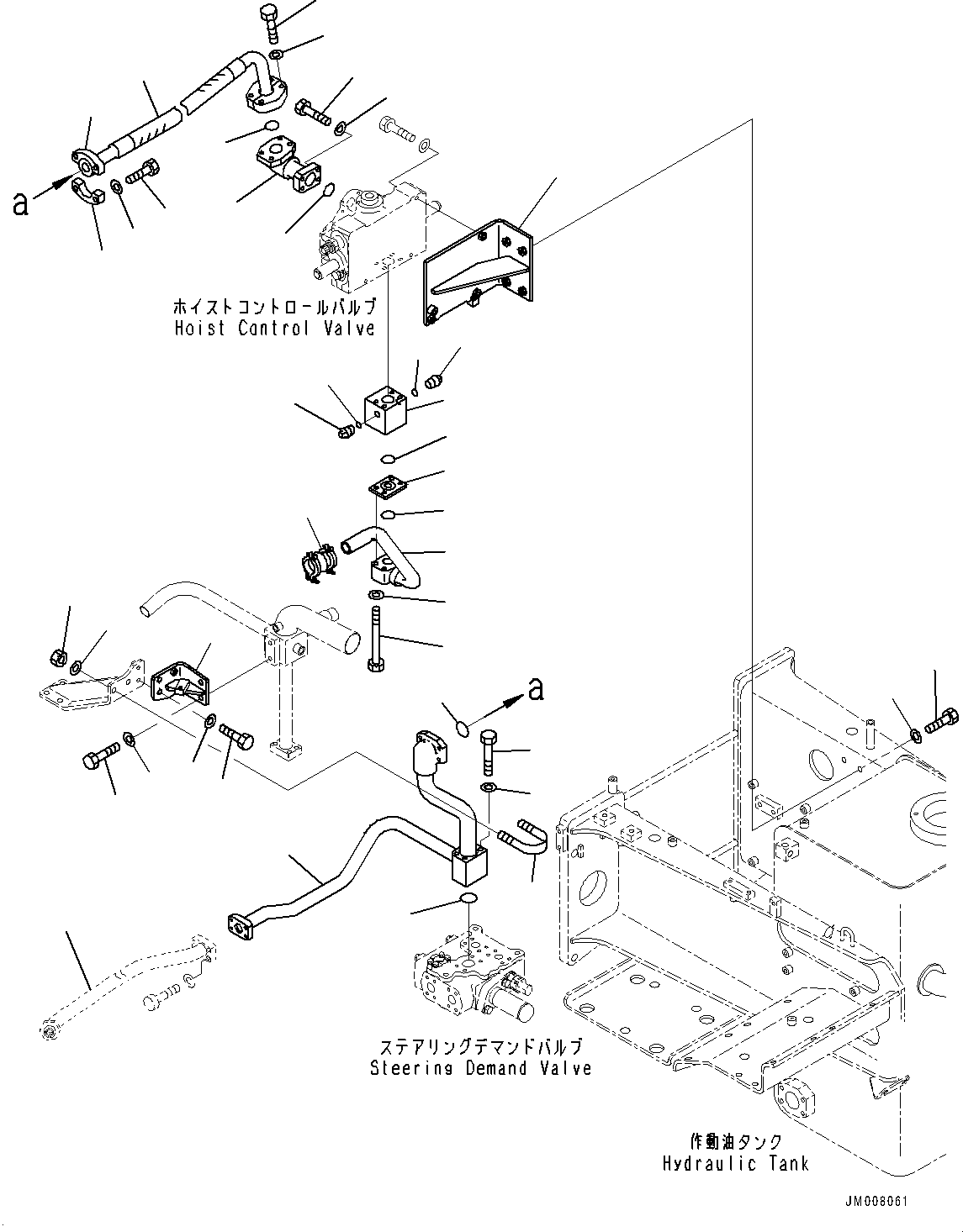 Tube(Steering and Hoist Hydraulic Piping,Demand Valve to Steering Valve) (569-61-84143) KOMATSU