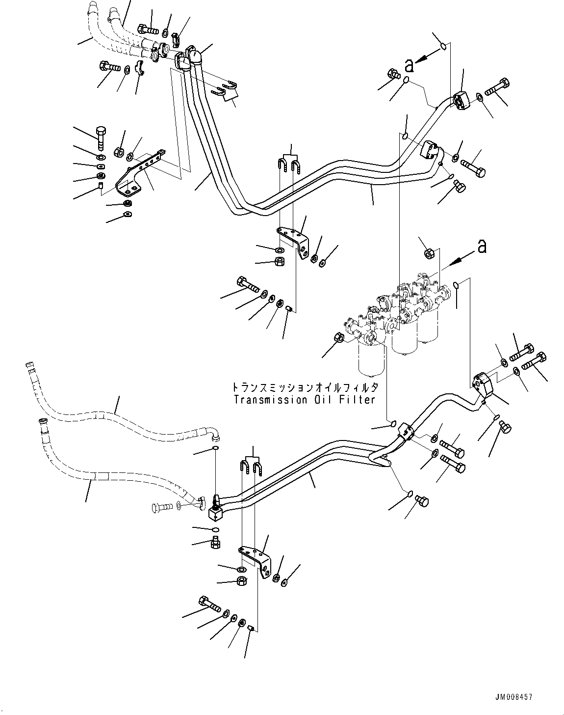 Hose, Flange Type(Transmission Piping,Oil Filter Piping) (07125-01011) KOMATSU