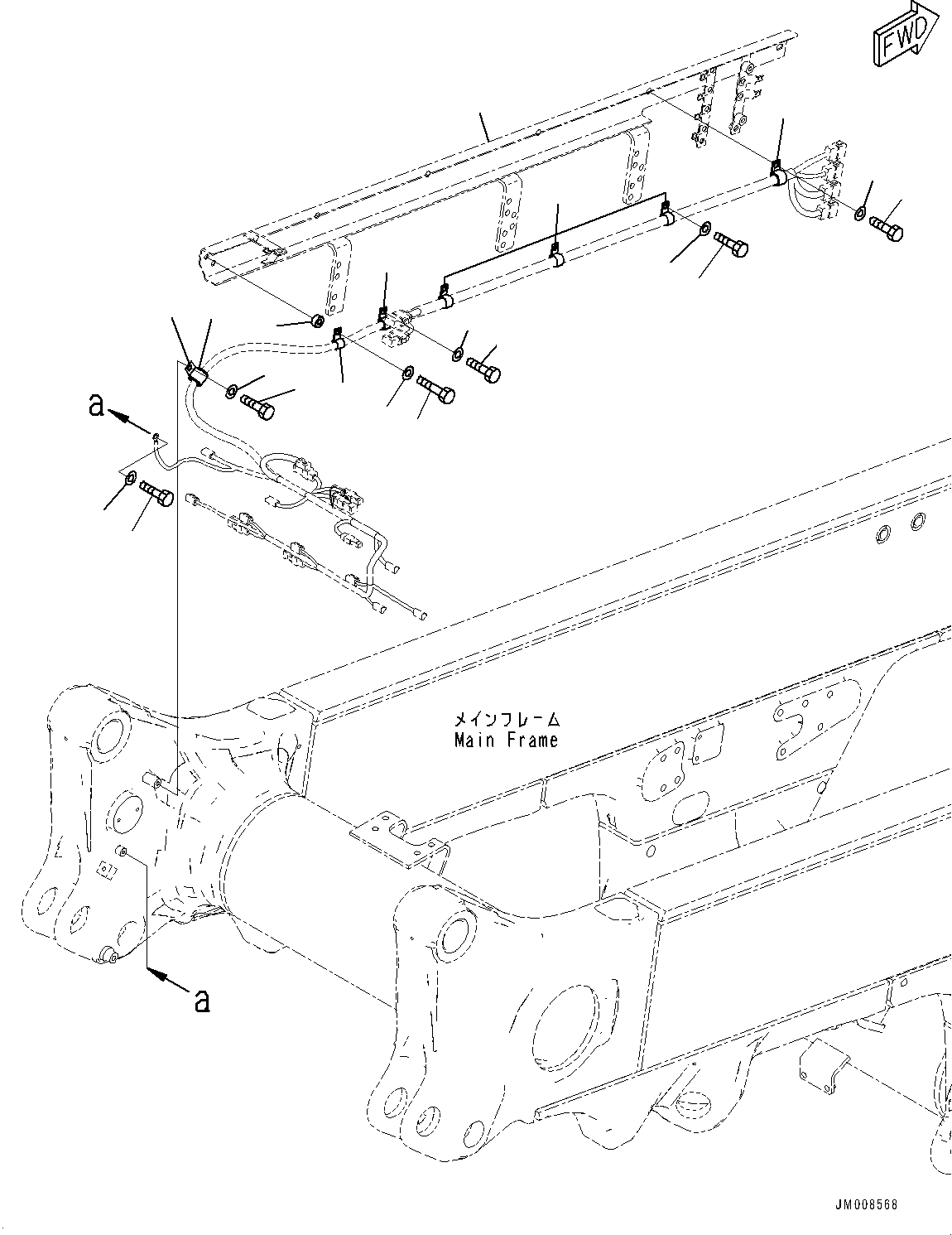 Bracket(Brake Piping,Rear Shuttle Valve Piping) (569-06-8L641) KOMATSU