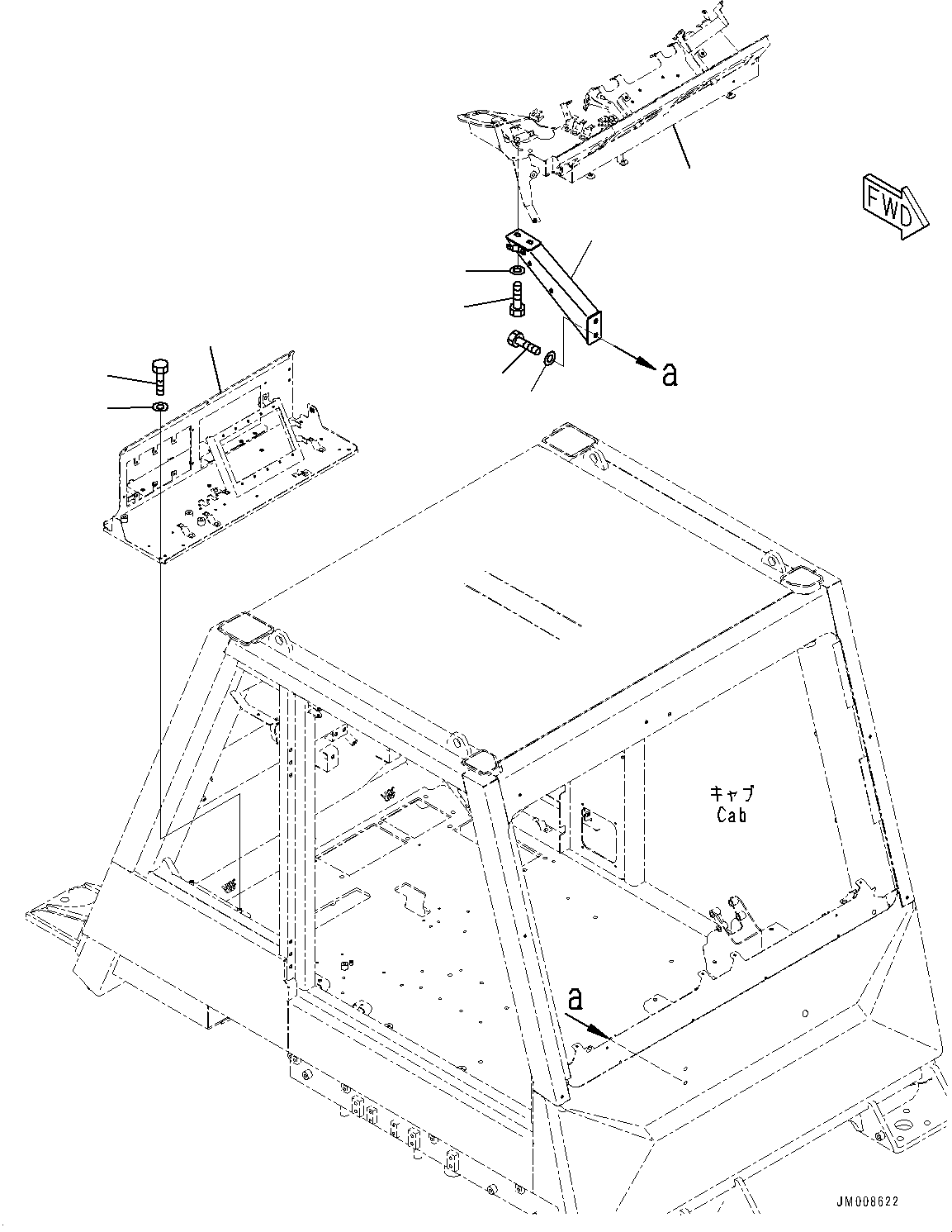 Bracket(Cab,Dashboard) (562-54-3A412) KOMATSU