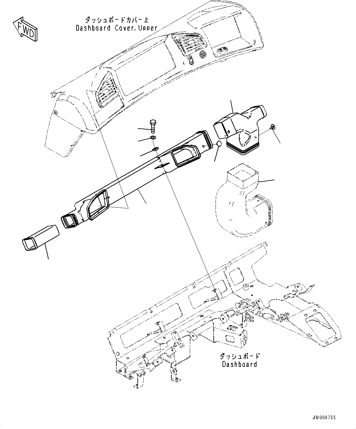 Воздуховод (кабина, кондиционер) (569-07-8A160) KOMATSU