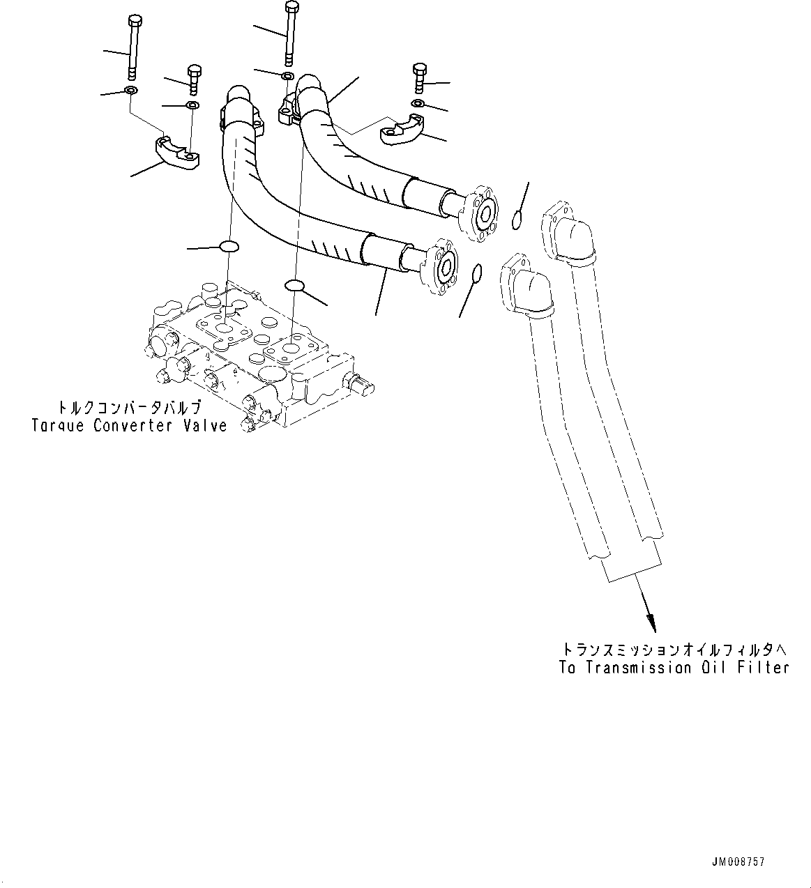 Шланг фланцевого типа 07124-012A7 KOMATSU