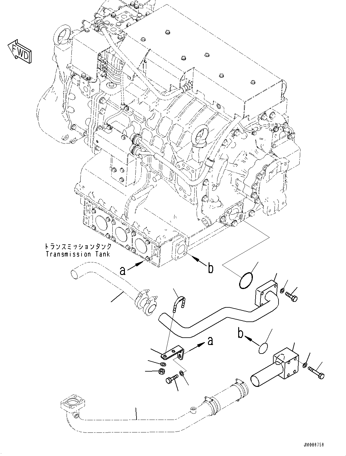 Трубка 569-61-8L540 KOMATSU