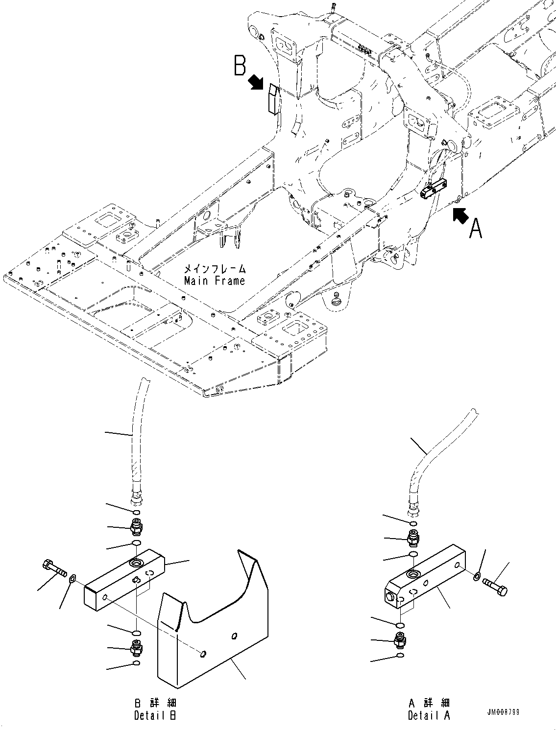 Hose, Face Seal Type(Brake Piping,Piping,With Suspension, Auto Hydroneumatic) (02765-00409) KOMATSU