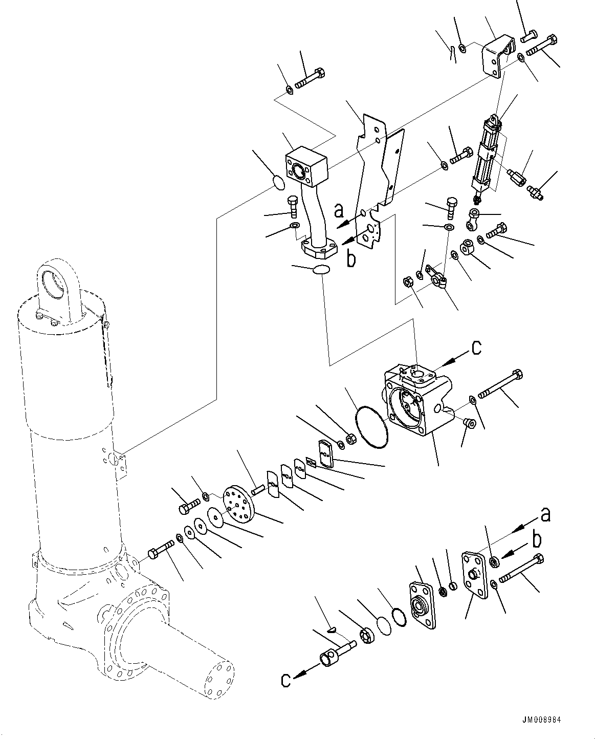 Suspension Assembly, Suspension, Auto Hydroneumatic 566-50-8L070 KOMATSU