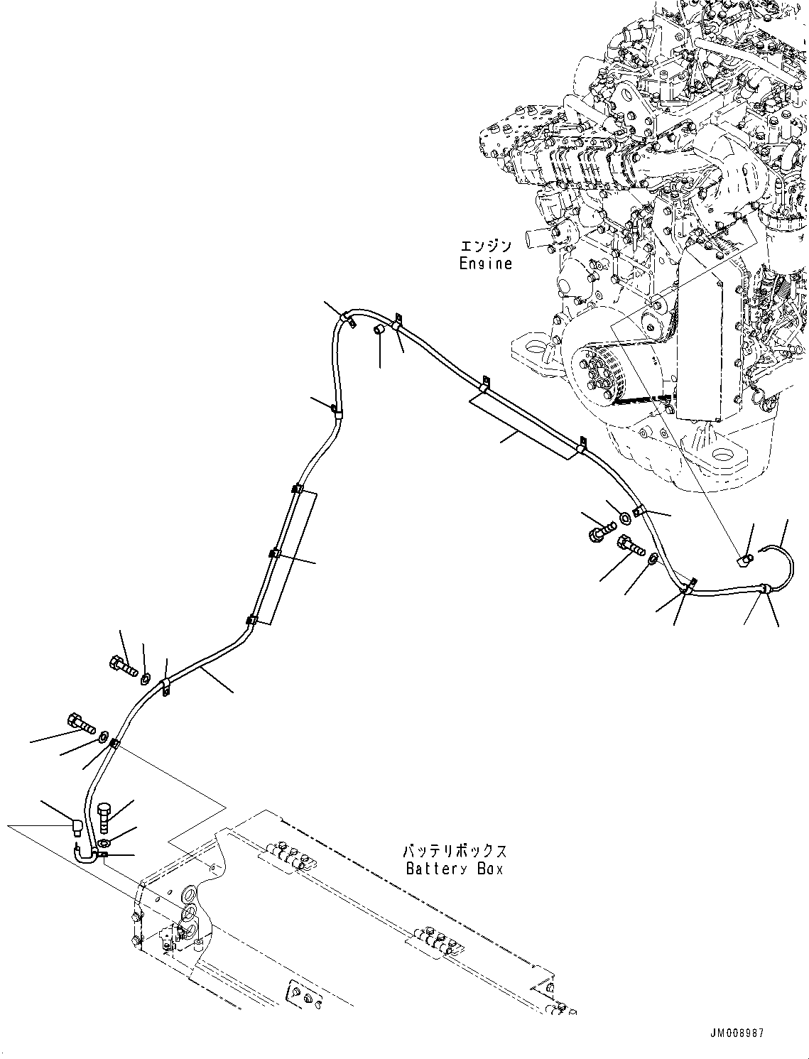 Кабель 566-06-8L921 KOMATSU