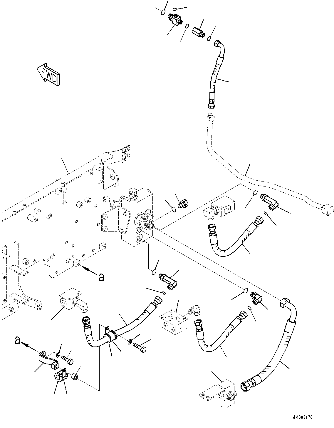 Block(Brake Piping,Accumulator Piping) (566-43-83580) KOMATSU
