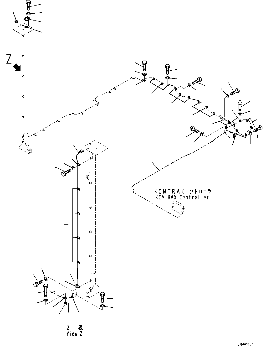 Cable(Cab,KOMTRAX Controller,With KOMTRAX, 3G) (8A13-10-1460) KOMATSU