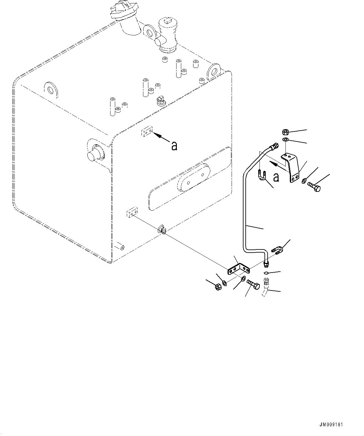 Hose, Face Seal Type(Engine Related Parts,Fuel Piping) (02763-G0328) KOMATSU
