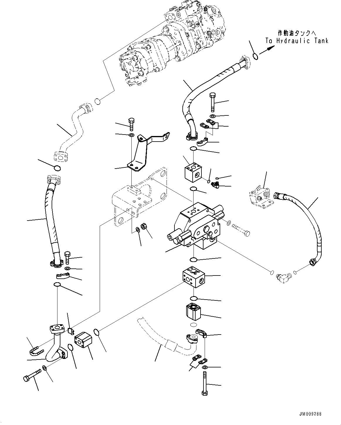 Hose(Torque Converter and Transmission,Secondary Steering Pump Piping) (425-62-31472) KOMATSU