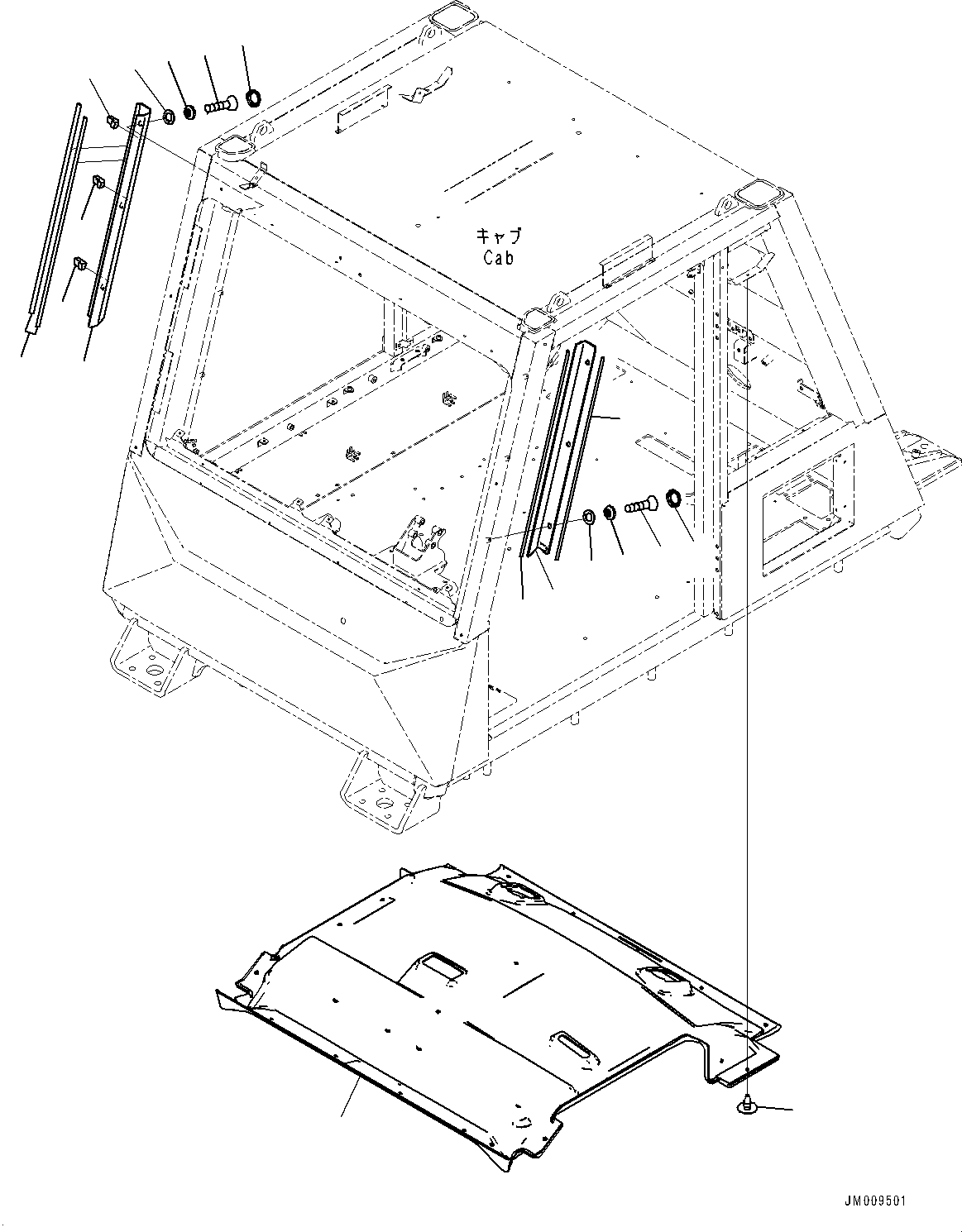 Pad, Roof 562-54-3D631 KOMATSU