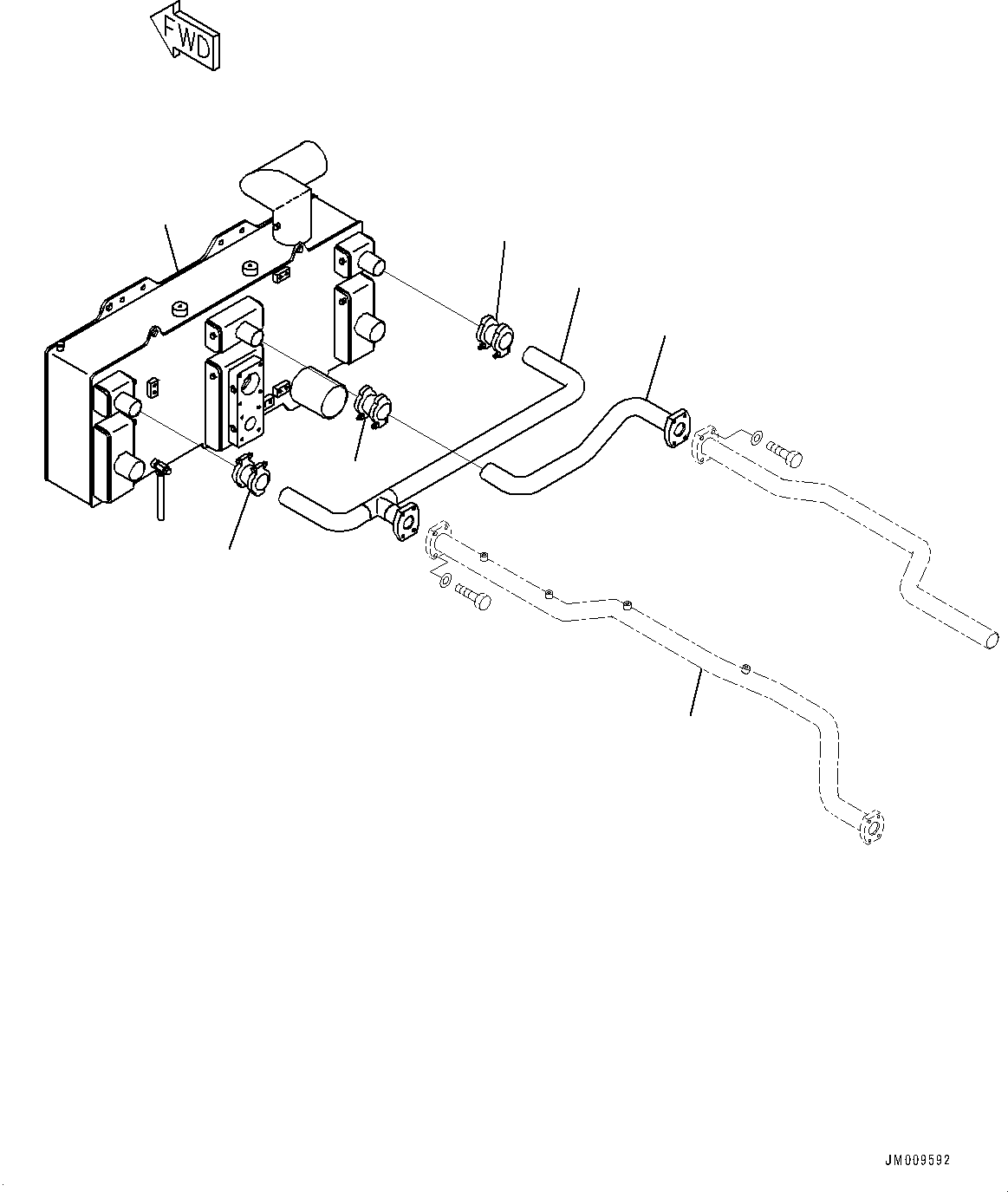 Oil Cooler Assembly 562-03-3A120 KOMATSU