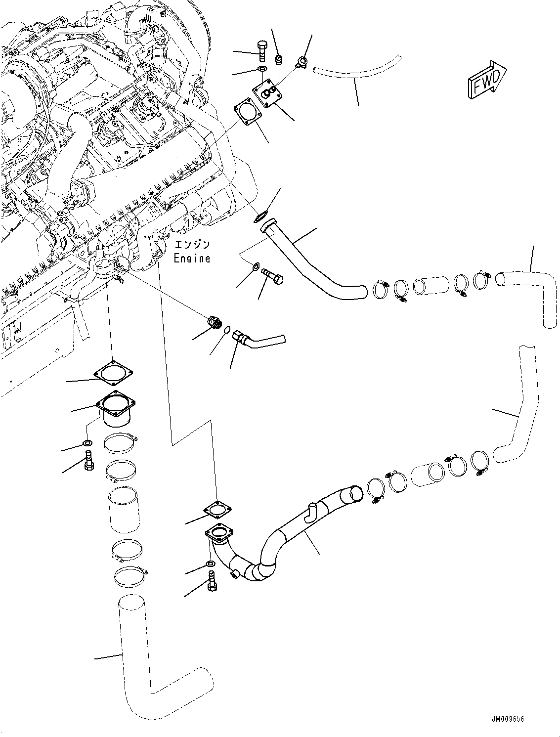 Трубка 562-03-3A421 KOMATSU
